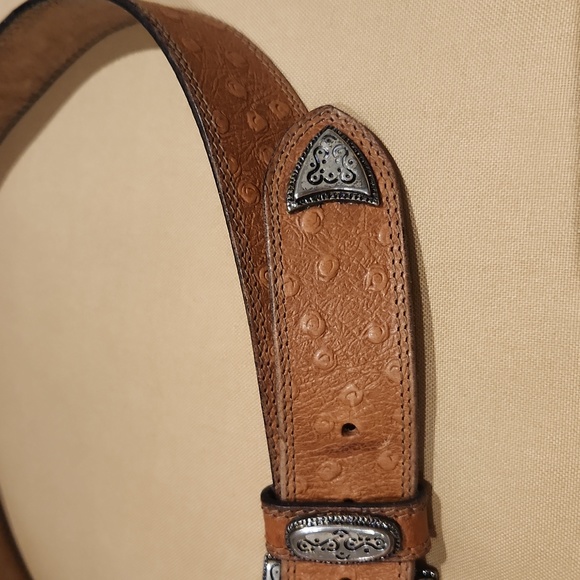 Adoppia Vita Women belt. Leather and silver tone hardware size 105. - Picture 3 of 5